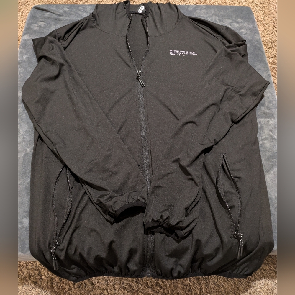 Brooklyn Athletics Men's Black Zip Up Athletic Hoodie